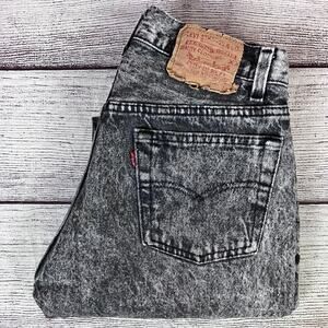 Vintage 1990s Levi's 501 Acid Wash Button Fly Denim Jeans